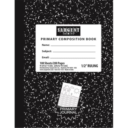 Sargent Art 100 Sheets Hard Cover Primary Ruled Composition Notebook SAR231535